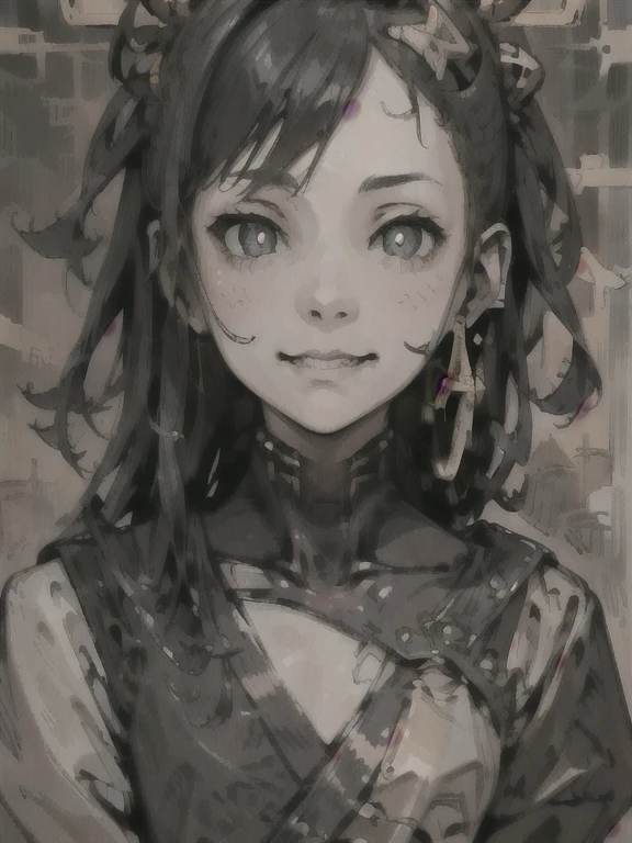 (High resolution), (Ultra delicate), (clear), Realistic,((Black and white gold girl)).((cyber punk)),face,Skin realism、A fusion of Japanese style and the near future、Black pupil、Astrology