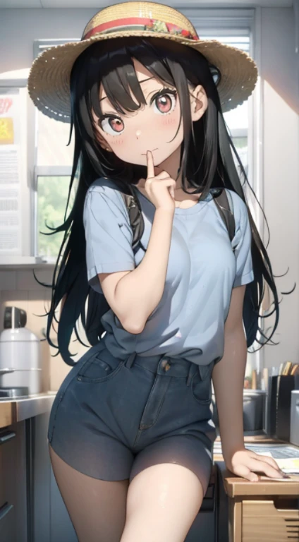 anime girl with long black hair wearing a straw hat, anime style 4 k, beautiful anime portrait, anime moe artstyle, anime art wallpaper 4k, anime art wallpaper 4 k, high quality anime artstyle, anime style portrait, guweiz, artwork in the style of guweiz, detailed digital anime art, anime art wallpaper 8 k, cute anime girl portraits