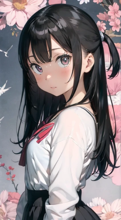 (highest quality:1.4), (High resolution:1.2), Sharp contours, Long Hair, highest quality, masterpiece,Glasses,Voice of the Heart,yandere,Full Body Shot,20-year-old woman,yandere,Big Breasts,Ecstasy,saliva,blush,Squint your eyes,Heterochromia iridis,Tuck up your clothes,zettai ryouiki