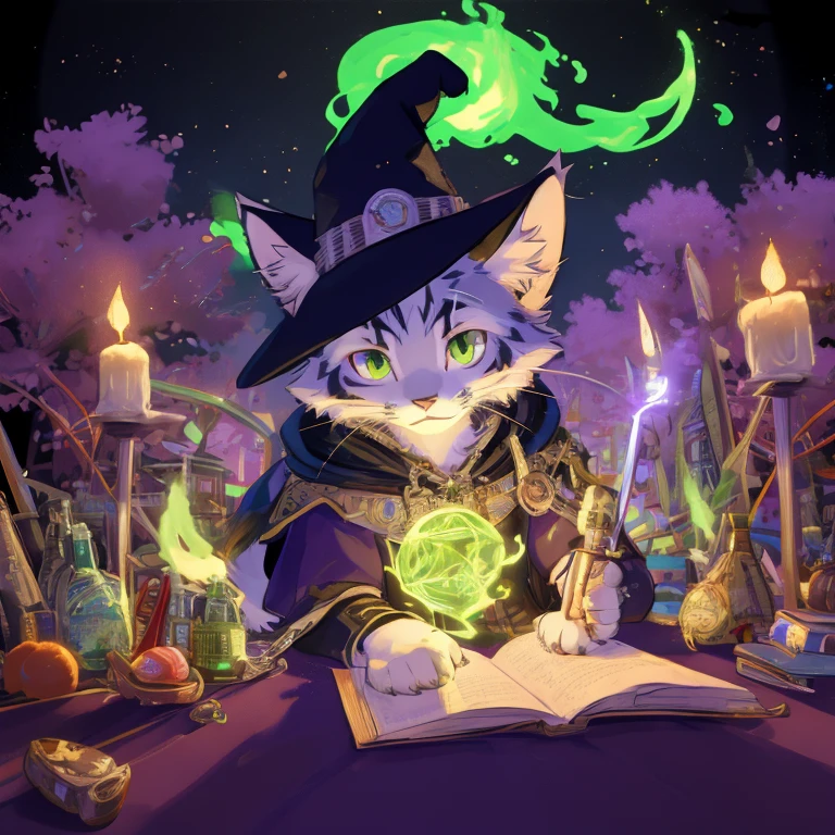 cute kitty, cat, wizard, cat wizard, wizard cap, wizard hat, wizard cloak, cat with wand, wizard wand, cat with potion, potion belt, cat icon, cat maine coon, cat breed, cat breed maine coon, small kitty, cute, wizard, cat wizard, wizard hat, wizard cloak, green magic, green light remix, green power, green lights focus, green shading, green flame, cat with wand, wizard wand, cat with potion, potion belt, cat maine coon, cat breed, cat breed maine coon, male character, male kitty, male face, green colors focus, green palete colors, green light focus,