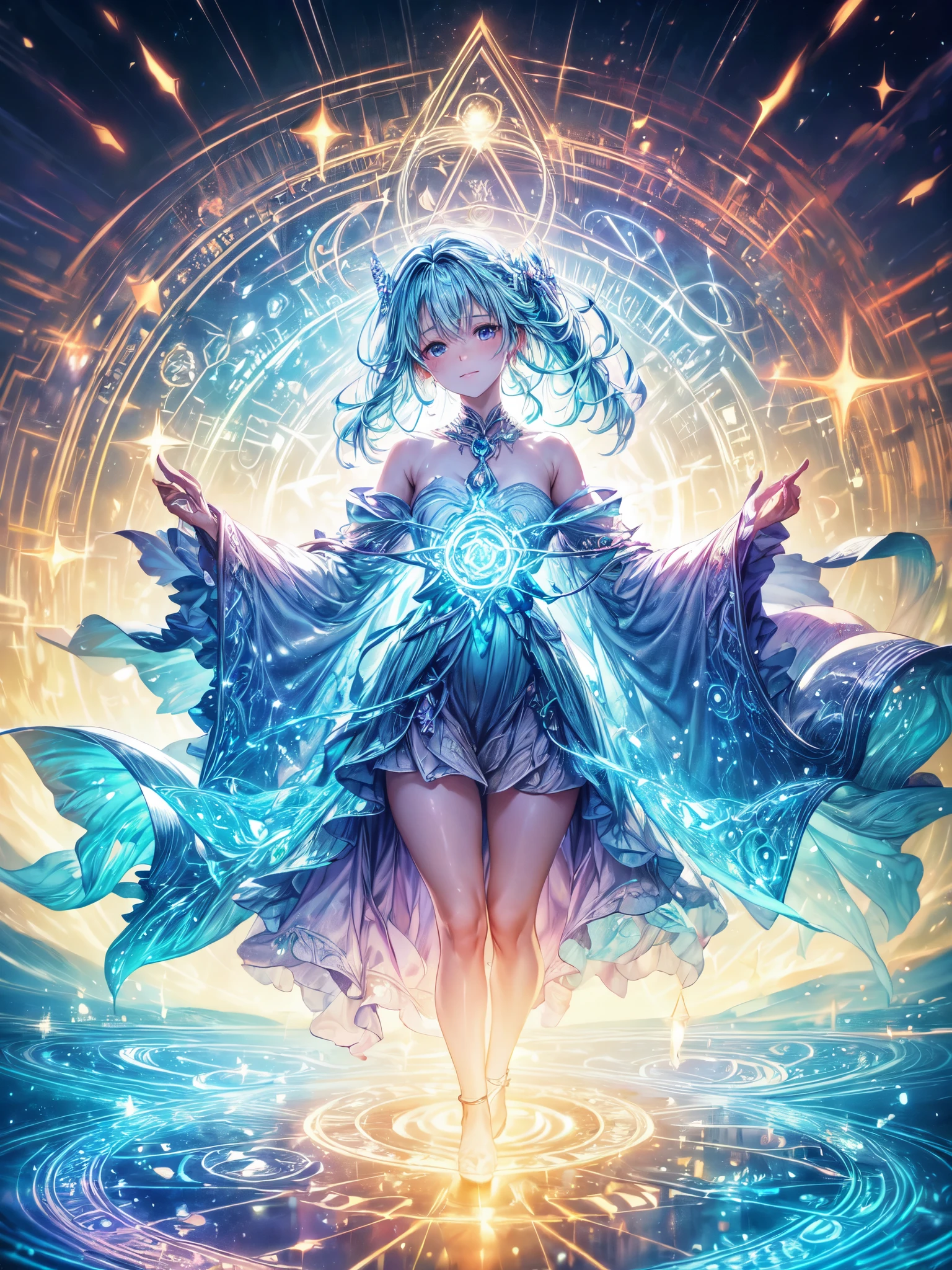 (best quality,4k,8k,highres,masterpiece:1.2),ultra-detailed,(realistic,photorealistic,photo-realistic:1.37),rainbow magic circle,multicolor magic circle,all elemental magic circle,all colors magic circle,crystal-embellished magic circle,shimmering magic circle,sparkling magical symbols,glowing arcane symbols,wisps of magical energy,magical incantations,ethereal vibes,enchanted atmosphere,magical sparks illuminating the scene,vivid colors blending harmoniously,soft pastel hues,illuminated by a celestial light,casting spells and creating wonders,mesmerizing and captivating the viewer's eye,unique design radiating power and mystique,translucent and immersive,infused with ancient wisdom and arcane secrets,the center of all magical energy,unleashing endless possibilities,inspired by the beauty of nature and its elemental forces.