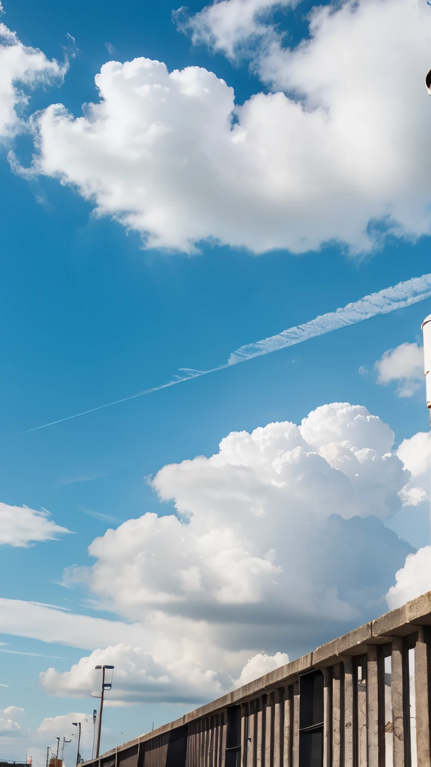 view of a street light with a cloudy sky in the background, intricate sky, dynamic blue sky, stunning sky, geometric lines in the sky, amazing sky, mostly cloudy sky, beautiful sky, blue sky with beautiful clouds, perspective sky, detailed sky, beautiful sky and clouds, panorama view of the sky, beautiful clouds in the sky, there is blue sky