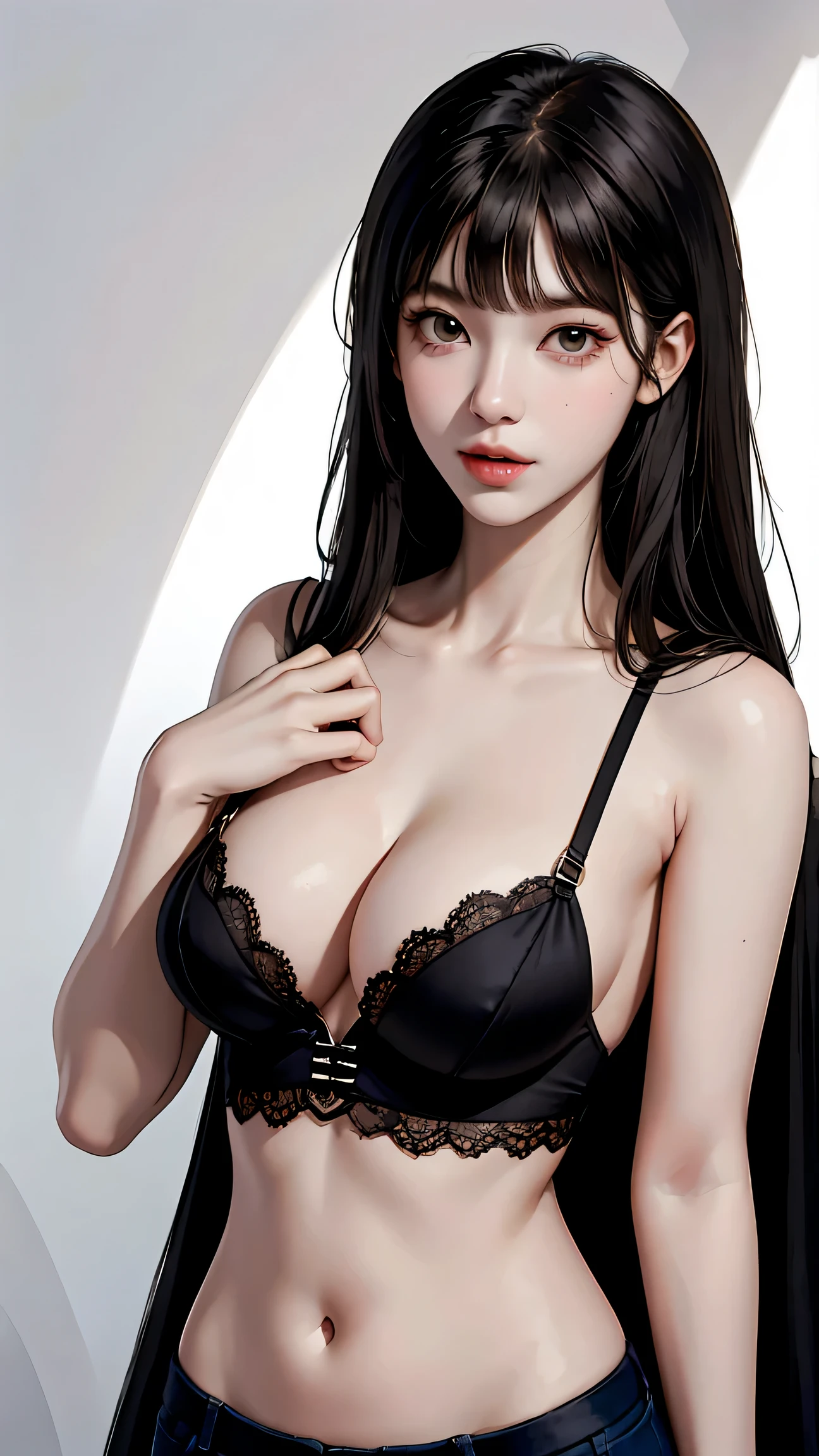 software, photograph, highest quality, High resolution 8K,The most beautiful s,17 yite skin, Very detailed, Beautiful black hair with bangs、Perfect body, tight,Vibrant and exotic, erotic, , big breasts,Tight waist, big buttocks very well detailed, Fubuki , One Punch Man, Open fur coat,micro lingerie, wear a bra,((Narrow waist)), Asian Young Girl, ((big )),