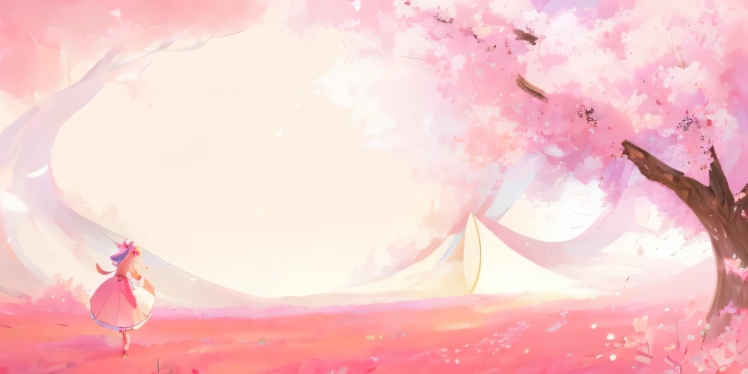 Peach Blossom Festival Theme,Peach blossoms everywhere,Anime girl in a pink skirt and hat walking under a peach tree, Fairy tale style background, A beautiful artistic illustration, Cute digital art, Anime Background, Fantasy illustrations, Soft anime illustration, Beautiful background, Beautiful wallpapers, anime girl desktop background, background artwork, Beautiful and gorgeous digital art, blurry and Fantasy illustrations, blurred and Fantasy illustrations, Magical dreamlike atmosphere