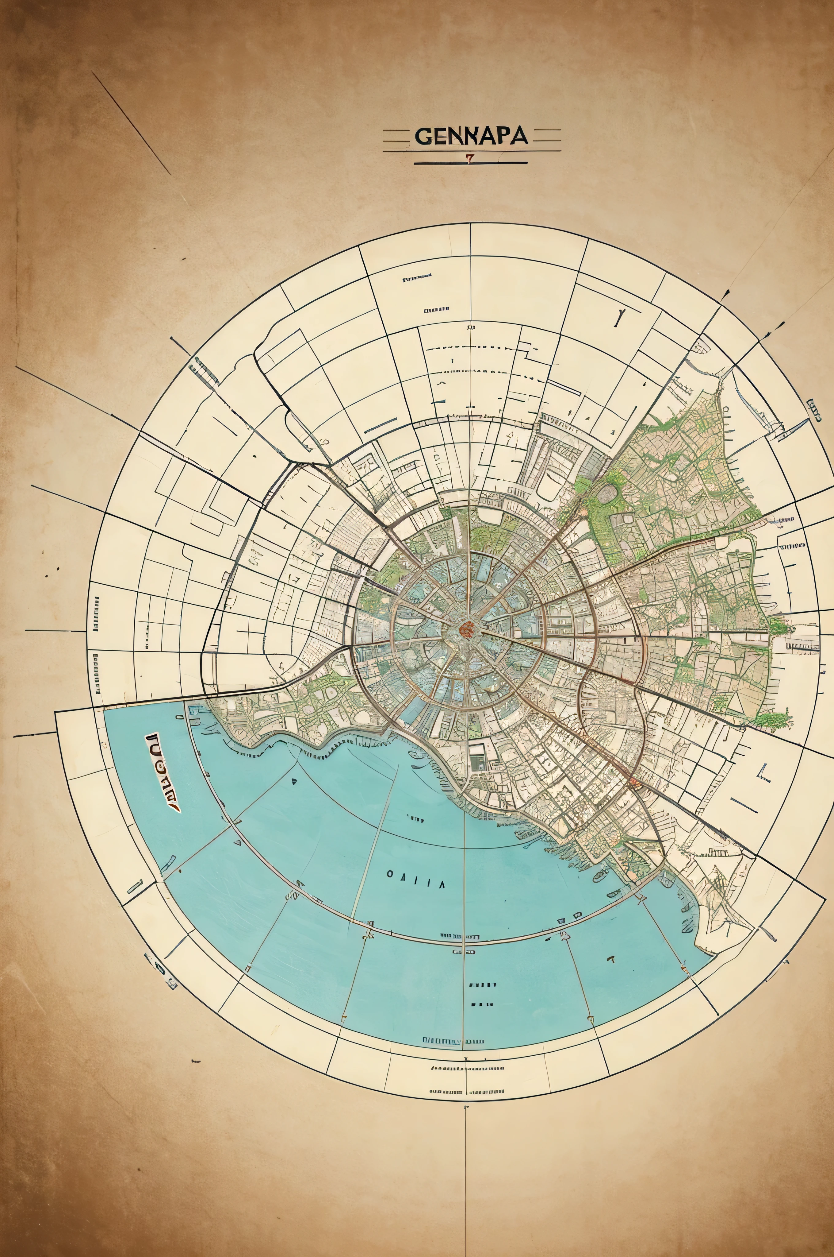 Genera un mapa de una ciudad, muy grande,