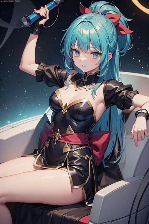 masamune shirow, Japanese Anime, Surreal Mysterious Weird Fantastic Sci-fi Fantasy Fantasy Sinking Jupiter, a Girl, Space Observatory, Undersea Sundial, hyperdetailed high resolution high definition high quality masterpiece