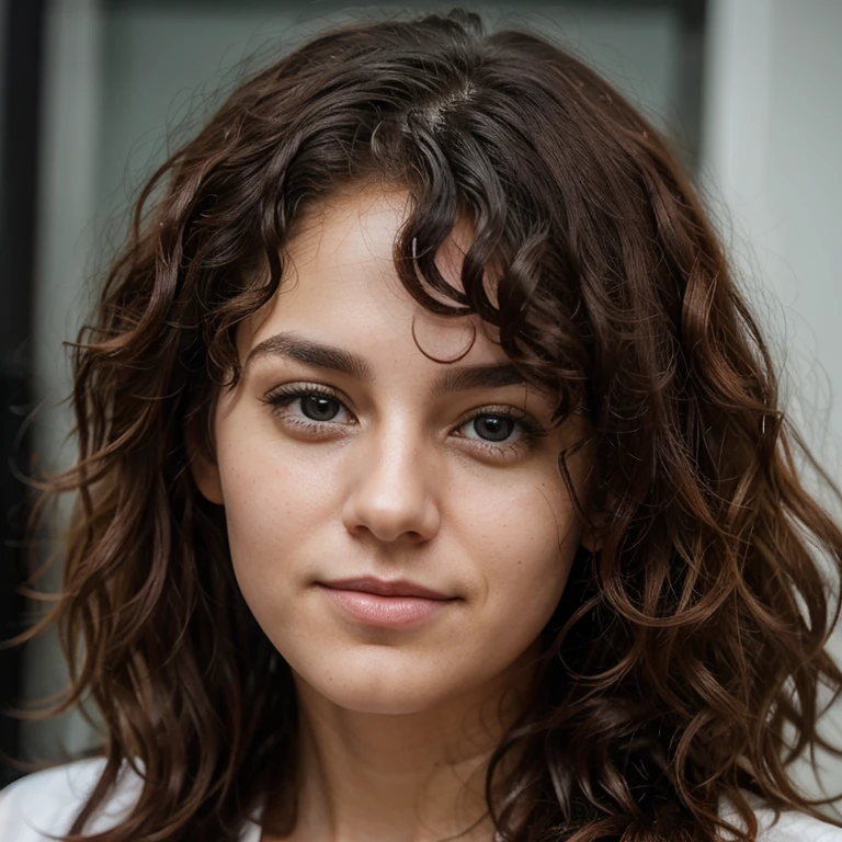Create a face of a Cybersecurity and IT Expert, between 26 at 35 years old, curly hair. This pic will be used in linkedin profile, elegant, modern