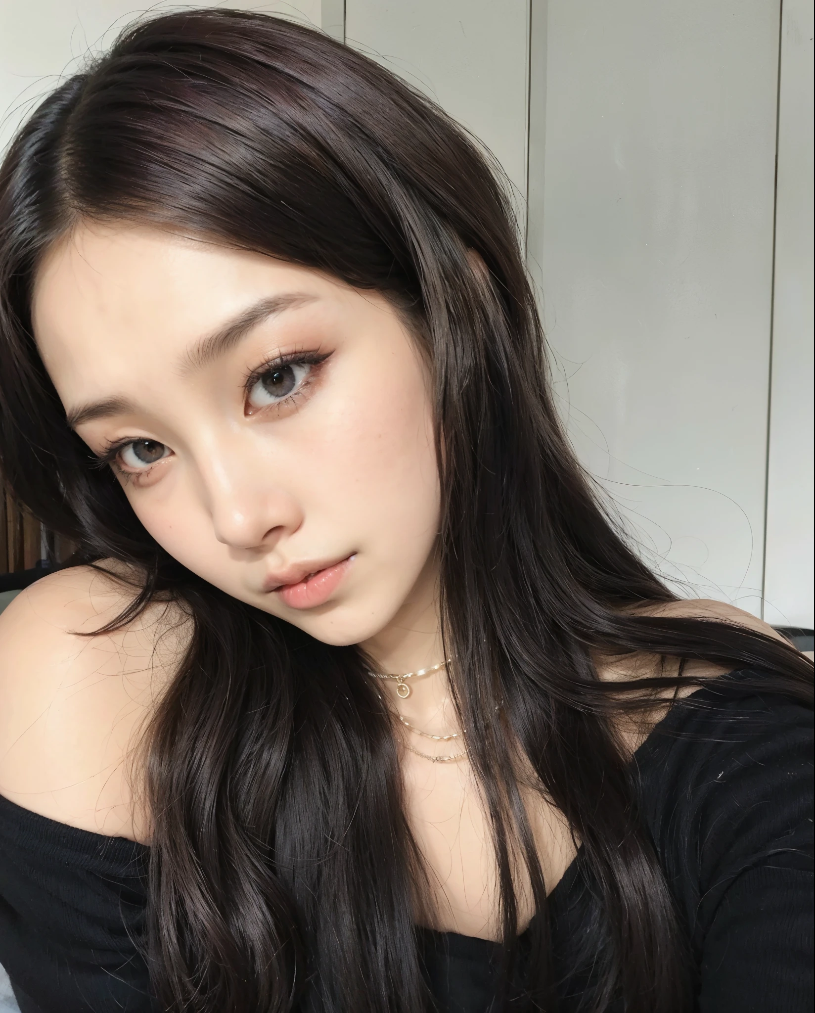 devastated Asian woman with long dark hair and a black blouse, linda mulher sul-coreana, linda jovem coreana, heonhwa choe, coreana, linda jovem coreana, maquiagem coreana popular, maquiagem sul-coreana popular, jennie blackpink, beautiful asian girl, Jinyoung Shin, Hwang se-é, Ulzzang, tzuyu de duas vezes
