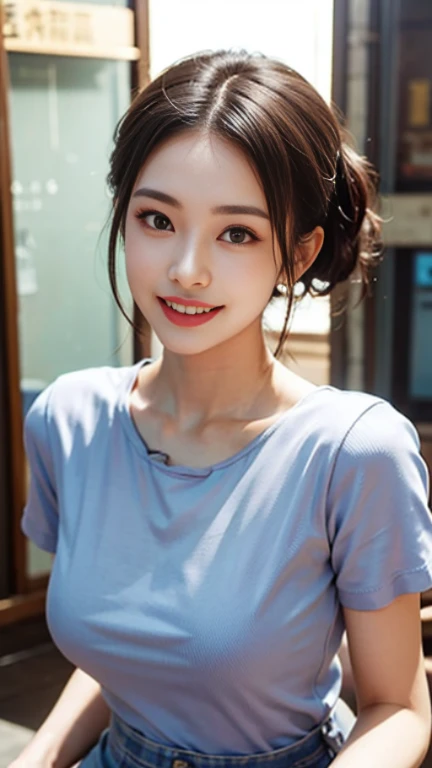 highest quality、超A high resolution、(Realistic:1.4)、Beautiful Eyes、Super Beauty、Very short hair、Beautiful breasts、spouse、In pairs,duo、Rough Chest T-shirt、Beautiful soldier、Eyes that beckon、spouseの視点、attractive appearance、Sexy smile、Perfect Style、Perfect balance、Detailed skin、Mischievous Gaze、chest opens wide、Squat with your legs apart、A kind smile full of happiness、Excited expression、yawn、Out of breath、Very short transparent shorts、Transparent T-back panties