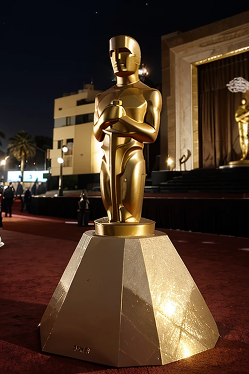 premios oscars iluminados con un rayo de sol