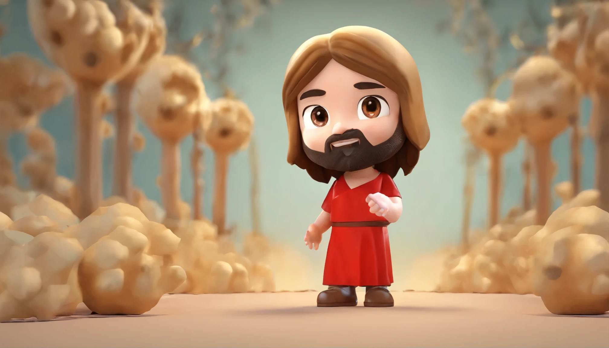 Create the Jesus Christ Chibi style of talking to the crowd
