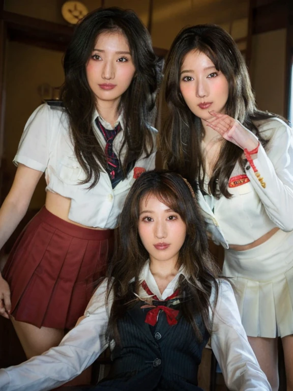 8k, (Japanese woman),masterpiece、Photorealism:1.05、Practical, Ultra-high resolution, best quality, Real-life photos ,( When Night Falls :1.1),Large bust,Cleavage,full-body shot ((((2 girls:1.5)))), (((スカートをたくし上げShow off your genitals日本の女子高生:1.4)))、(Cute face:1.3)、日本の2 girls,((Two Japanese female high school students))、((2 real high school girls))、((Japanese high school uniforms:1.6))、(Dark blue blazer),(Plaid pleated skirt),slim body,、in the room、 Beautiful and delicate big eyes, Black Hair,(Writing border depth:1.3)、 ((Dark brown eyes:1.2))、(Real skin texture:1.3)、(Immersive atmosphere:0.8、Chiaroscuro:0.8) 、(View viewer:1.3)、((Embarrassing))、((Red cheeks:1.3))、((View of the ceiling from below:1.2))、(Smile:1.2)、((Take off:1.4))、((Show off your genitals:1.3))、((Woman with rolled up skirt))、((Bird's-eye view:1.35))、((close up:1.42))、((Creampie、dipping、))、The most beautiful woman in the world、The most beautiful woman in the world、((Open your legs to one side:1.4))
NSFW
NSFW