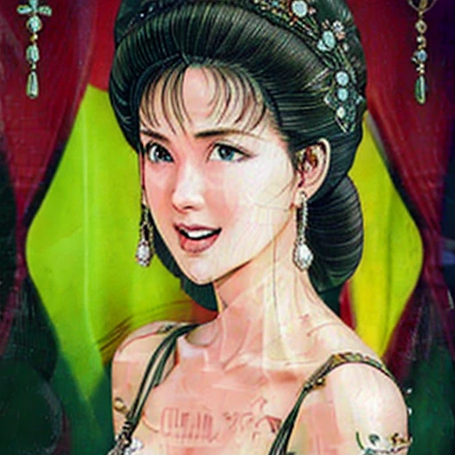 NSFW,mature female,{full_nude},{full_body},big nipple,Pubic hair of the same color as the hair,red cheek, crying, open mouth,skinny,chinese traditional style bed,{best quality}, {very aesthetic}, {ultra-detailed}, {best illustration},masturbation