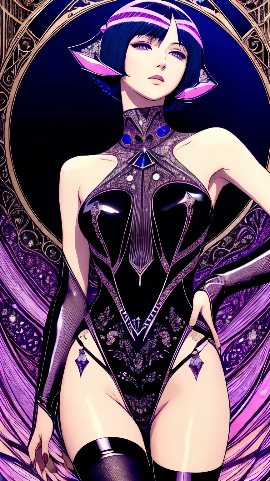 Harry Clarke, Don Arday, Surreal, mysterious, strange, fantastical, fantasy, Sci-fi, Japanese anime, gramophone, short-cut miniskirt beautiful high school girl, perfect voluminous body, dancing musical notes, detailed masterpiece Hyper realistic sharp focus sexy erotic orgasm wet skin glistening sensual seducing provocative embarrassing shy blushing real