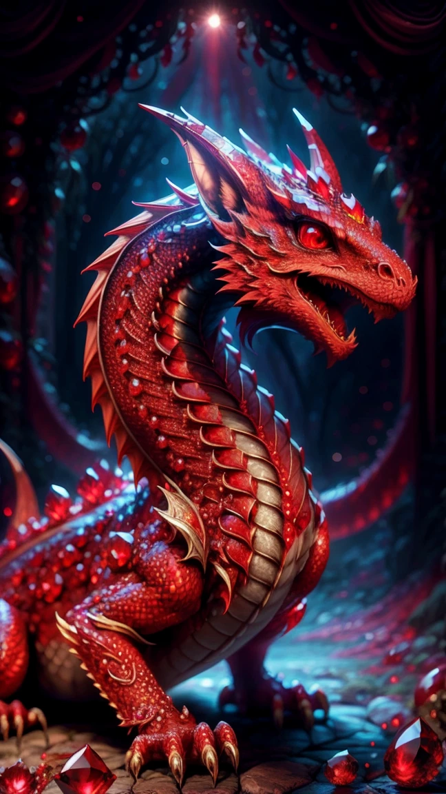 Ruby Style, dragon, Red crystals