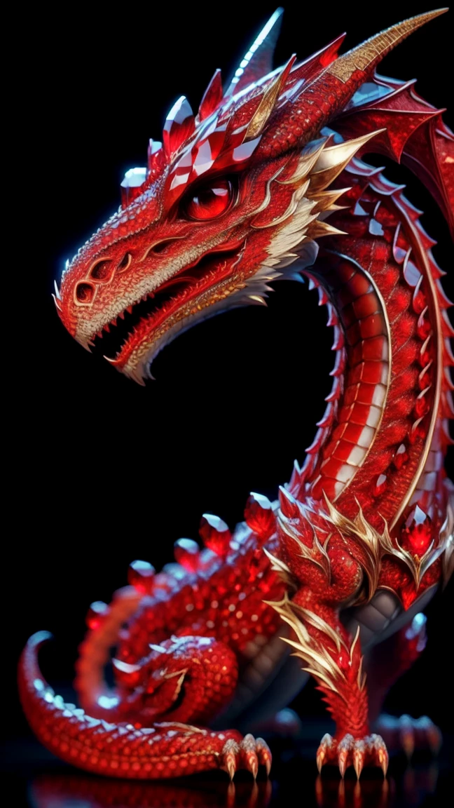 Ruby Style, dragon, Red crystals