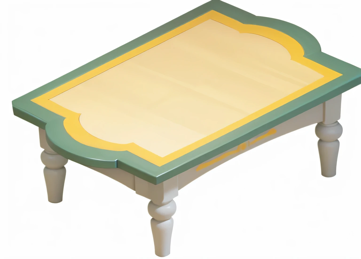 A French dining table,European and American cartoon style,Pixar style