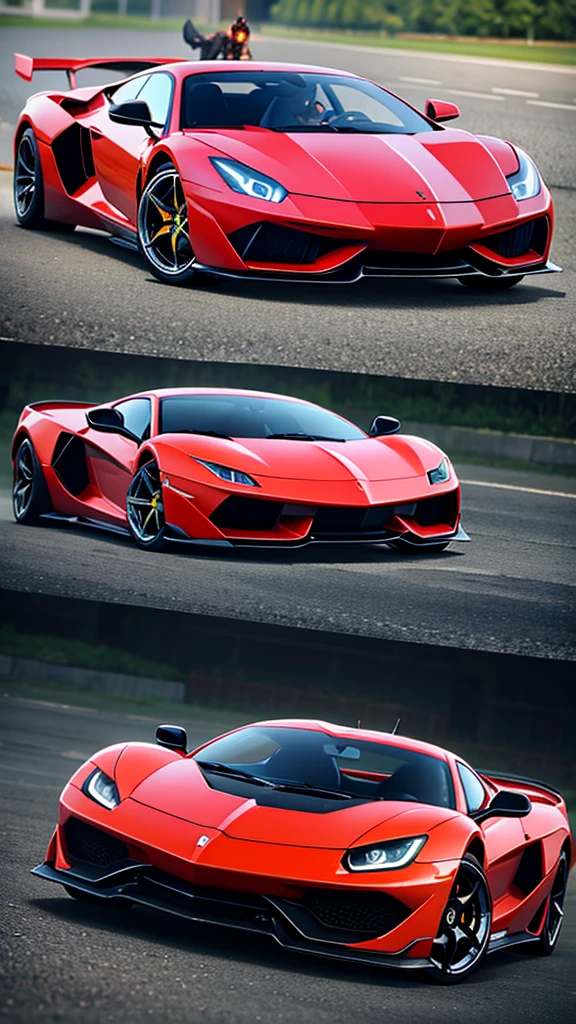 Ferrari The Ferrari feature with Lamborghini Aventador plus Bugatti Bolide 