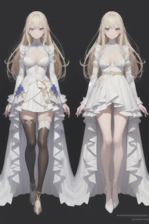 2 females,mature mother AND little daughter,stand side by side,from below:0.5,full body view,(((Simple backgroud))),(((by pochincoff)))