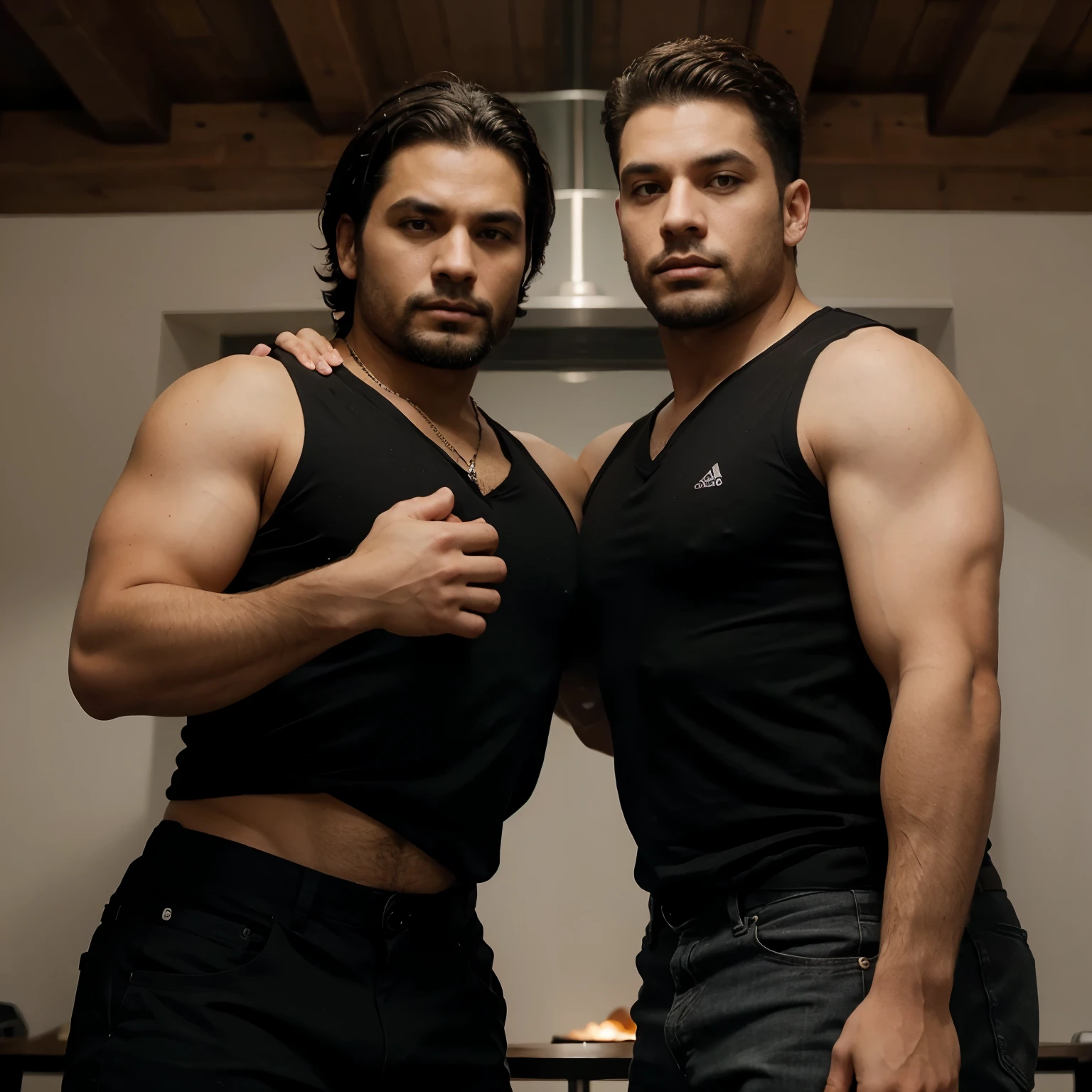 Dos ajentes peliando estilo hombres de negro contra escorpion