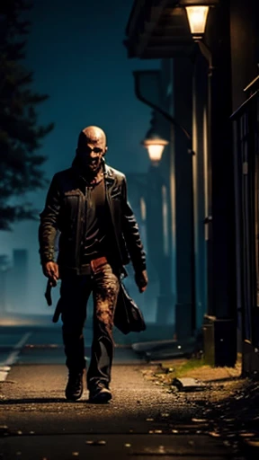 A zombie is walking