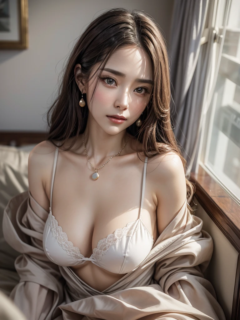 (closed:1.3)(highest quality, 8K,32k,masterpiece, UHD:1.2),Highly detailed CG Unity 8k wallpaper,Intricate details,Raw photo,(Realistic:1.4),atmosphere,Ultra-high resolution,Genuine,Huge_file size,Incredibly absurd,Ultra Illustration,(Very detailed),Dramatic lighting,different colors,Written boundary depth,art:Krenz Kushart,Photographed with Canon EOS,SIGMA art lens 35mm F1.4,ISO200 Shutter speed 2000, break, 1 girl,24-year-old Japan beauty,(Gradient brown hair,Shiny Hair,Medium Hair,Randomly arranged hair:1.2),light makeup,Red lipstick,double eyelid,Beautiful Eyes,Beautiful Eyes,Soft white skin that shines in every detail,Pale skin,Golden Ratio Face,Very well-shaped face,Natural Nose,Beautiful nose,Detailed information,Lips Detail,Glossy, beautiful lips,Glossy lips,low neckline,break,Beautiful bell-shaped breasts,C cup breasts,(reading,Sit down,Cowboy Shot: 1.3),Paris cafe,tight open-cut top, transparent white tight shorts, Earrings, necklace,