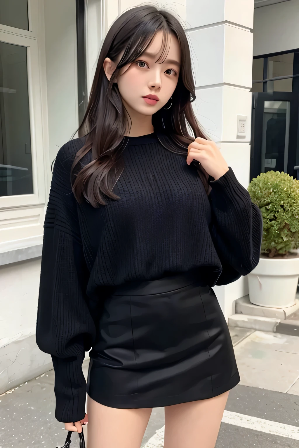 Black clothes fashion woman skirt