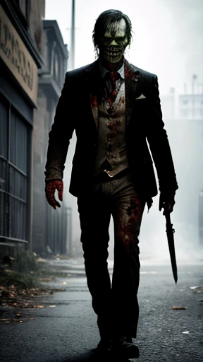 A zombie is walking