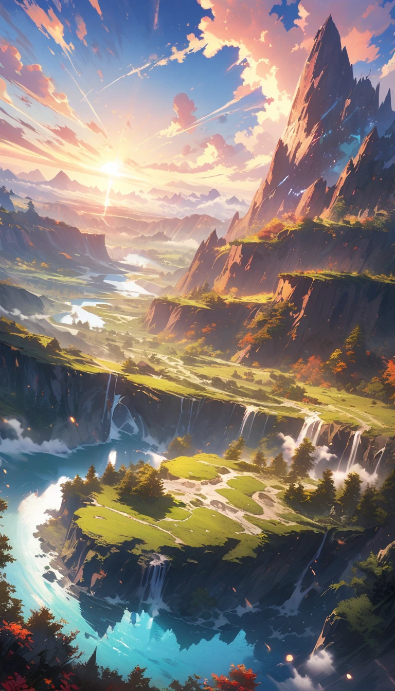 Mountain with the moon in the sky々and lakes, Highly detailed digital art in 4K, Highly Detailed 4K HD Wallpapers, Impressive fantastic scenery, Sci-Fi Fantasy Desktop Wallpaper, unreal engine 4k wallpaper, 4K Detailed Digital Art, Sci-Fi Fantasy Wallpapers, Epic dreamy fantasy landscape, 4k HD Matte Digital Painting, Amazing artwork in 8K