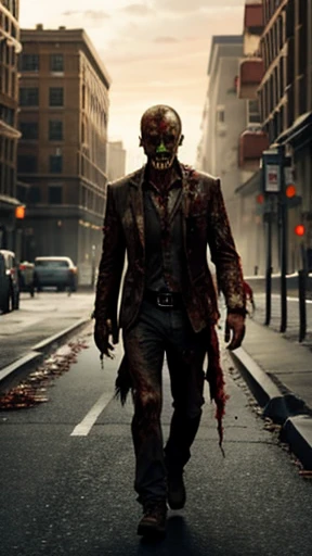 A zombie is walking