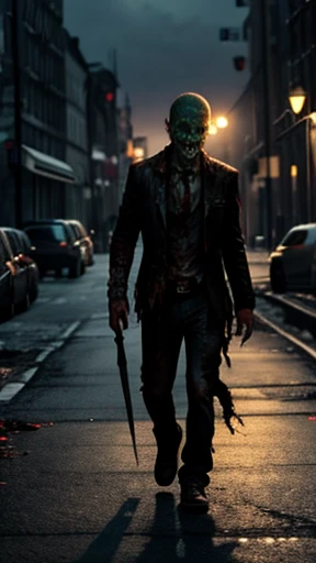 A zombie is walking