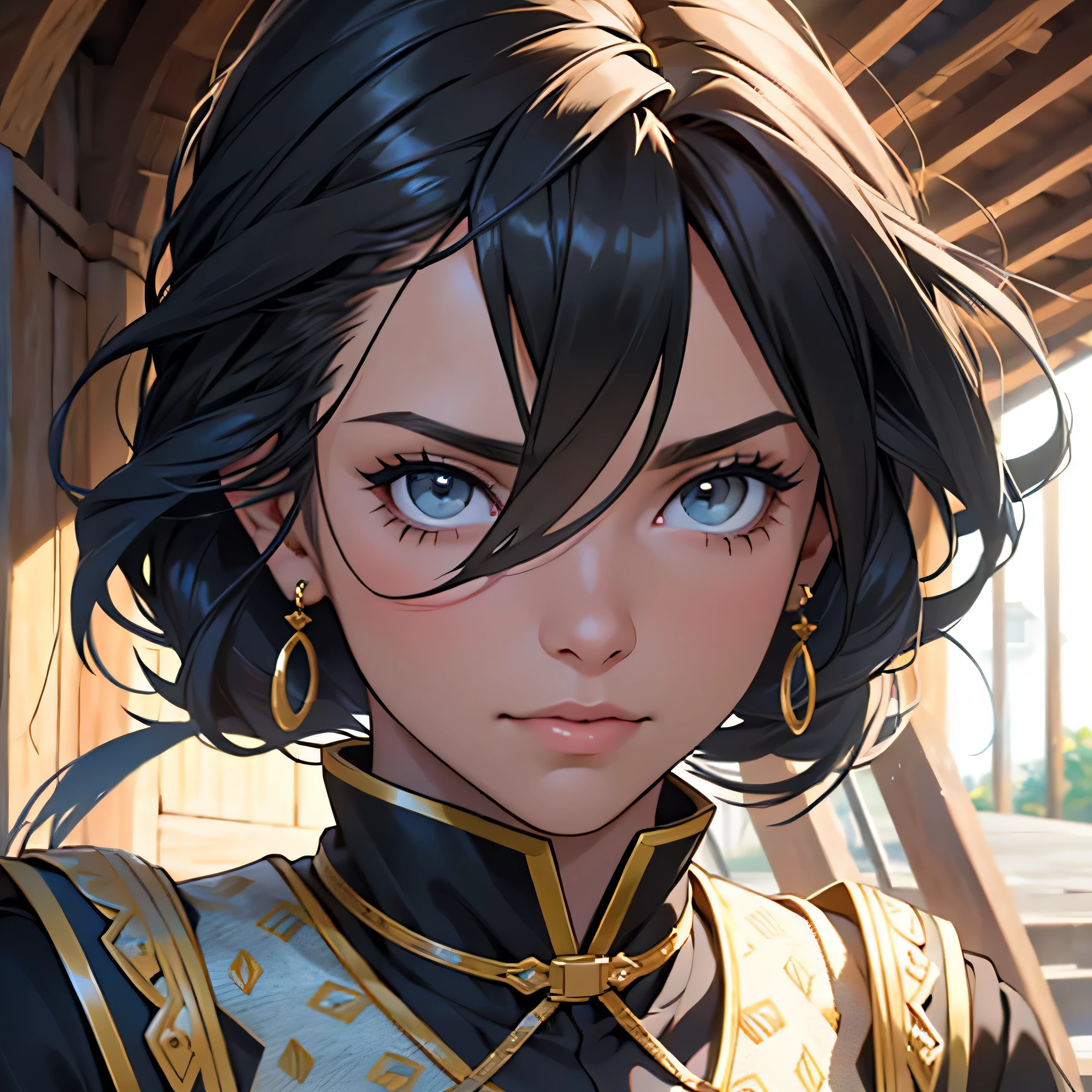 8k, super detalhe, obra de arte, Anatomicamente Correto, super detalhe, alta qualidade, melhor qualidade, woman 54 years old Female, cabelo preto, cabelo ondulados olhos castanhos, roupas simples, ambiente medieval da aldeia, beautiful appearance, 8k, super detalhe, preciso, melhor qualidade, detalhes altos, alta qualidade, Anatomicamente Correto, obra de arte