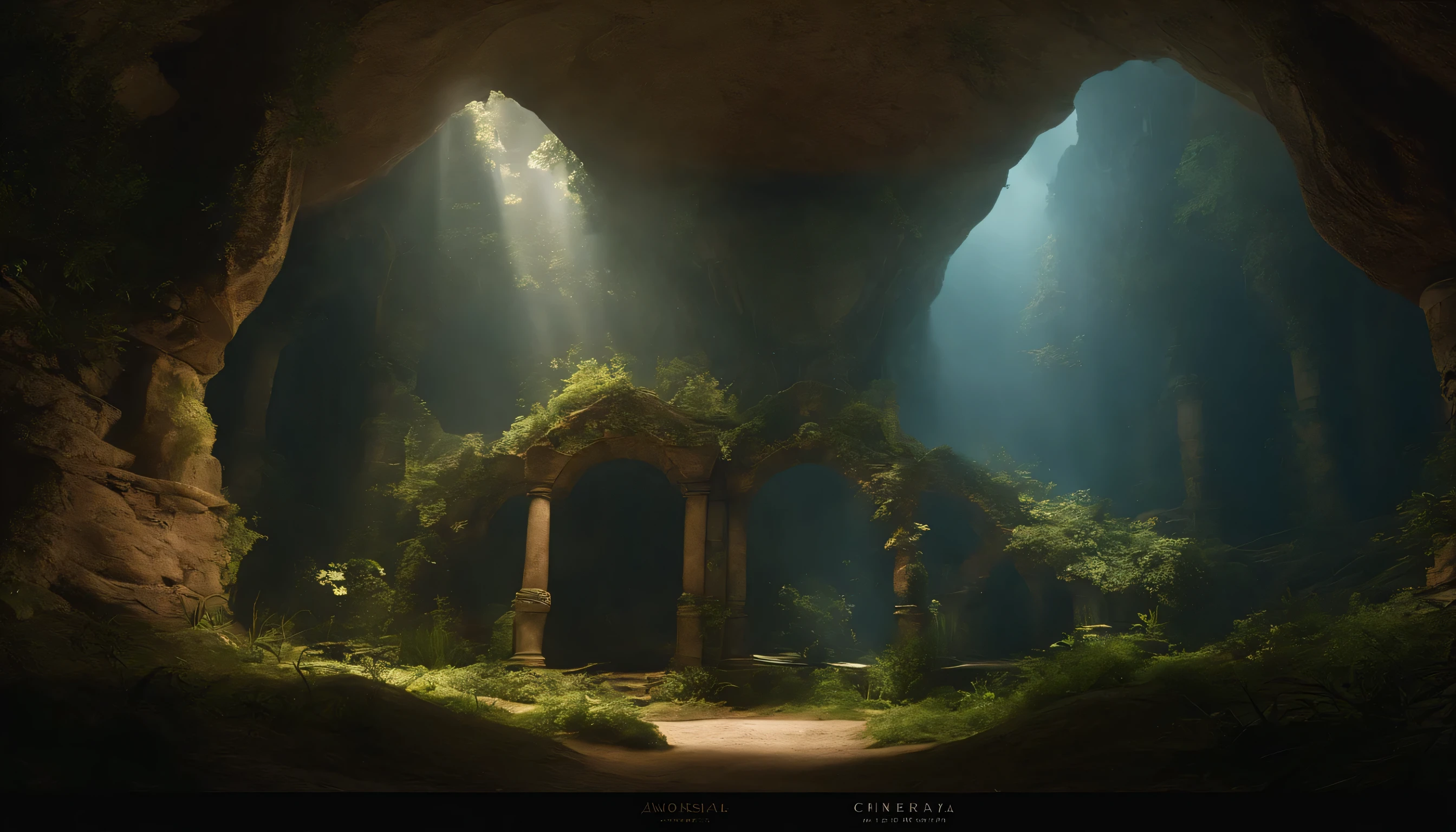 (Caverna Abandonada,novo estilo,renpy,mystery,unique,unique location,anexo,horizontal view),(melhor qualidade,4K,8k,high resolution,obra de arte:1.2),ultra-detalhado,(realista,photorealista,photo-realista:1.37),illustration,Escuro,surreal,fantasia,cores ricas,dramatic lighting