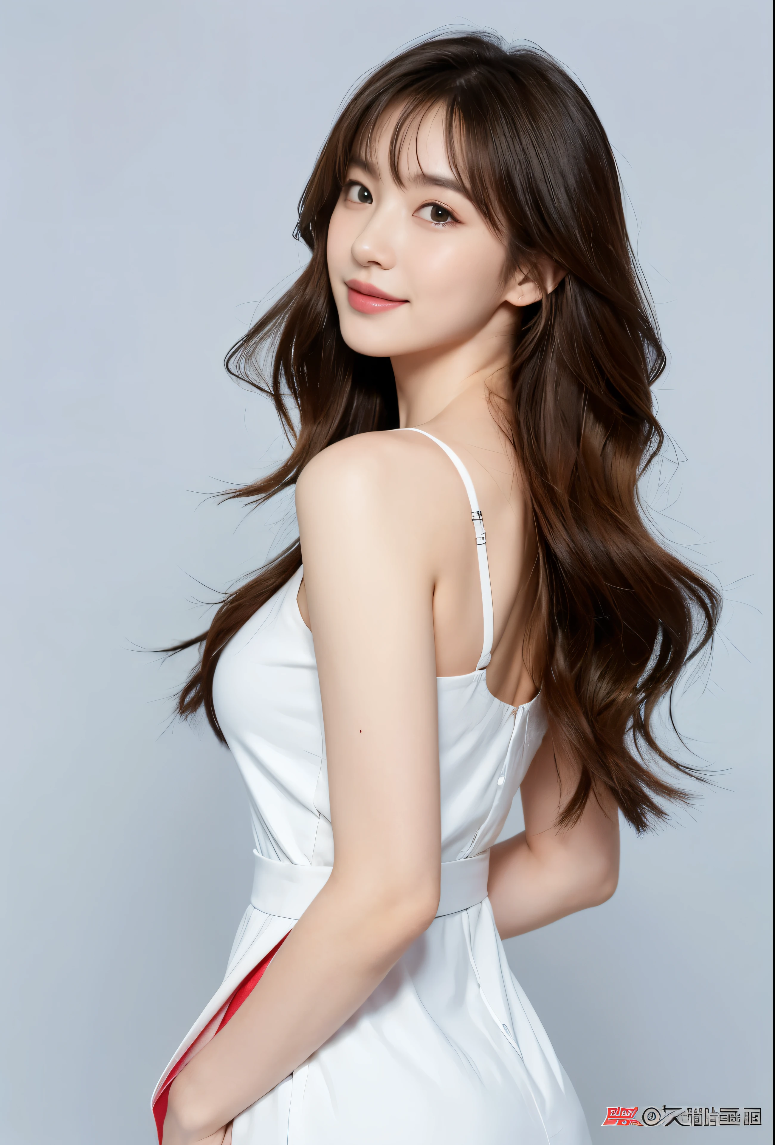 (8k, best quality, masterpiece:1.2), (Practical, photo-Practical:1.37), Super detailed, 1 girl,Lovely, Solitary,midnight,Beautiful and detailed sky,Detail of cafe,sitting,Dating,(nose blushing),(Smile:1.15),(Shut up) Small Breasts,Beautiful and delicate eyes,Flowing HairNovaFrogStyle,Backless dress
