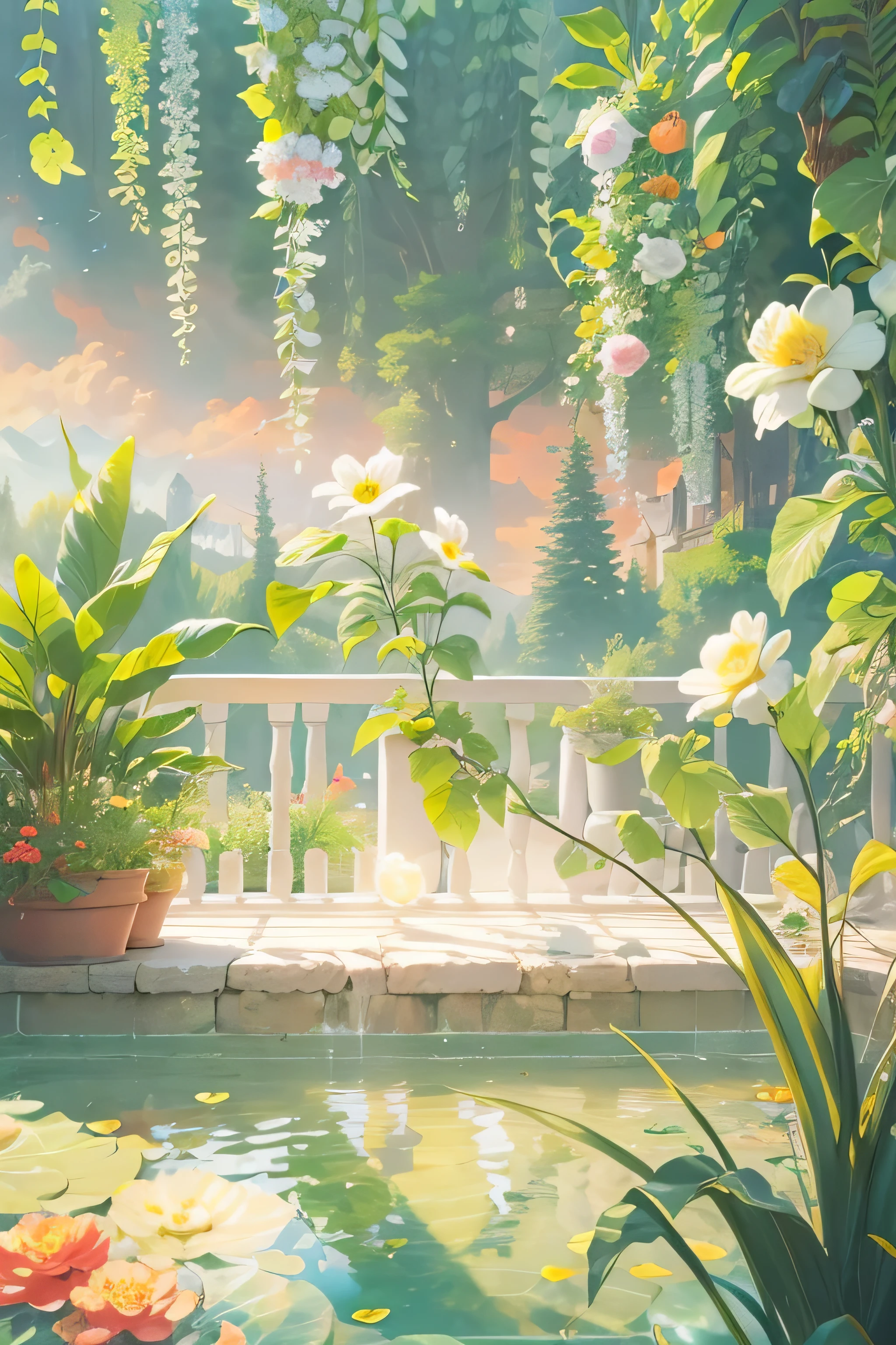 Lu，summer，morning，dew，White dew solar term，illustration，Meitu，8K quality