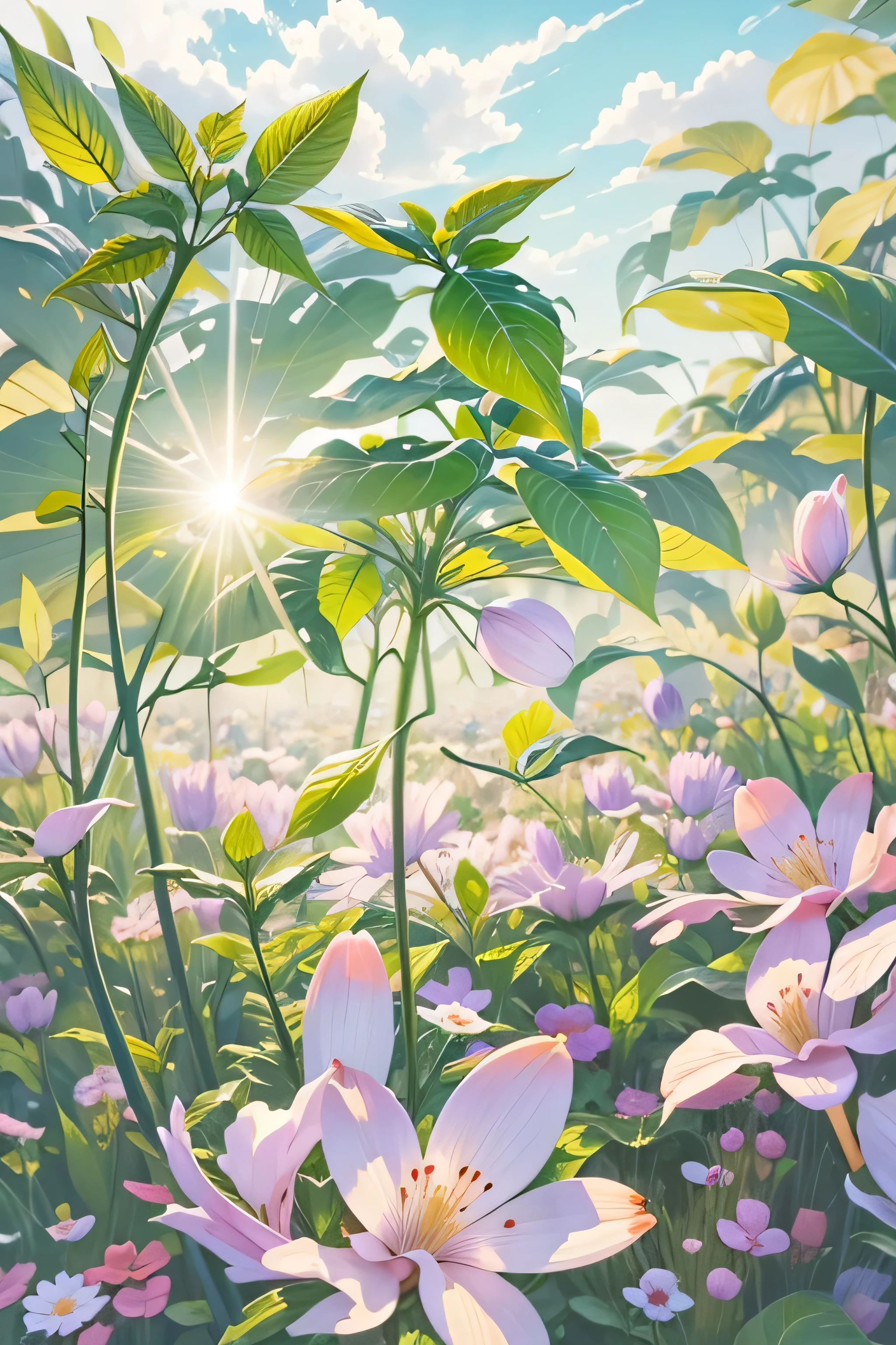 Lu，summer，morning，dew，White dew solar term，illustration，Meitu，8K quality