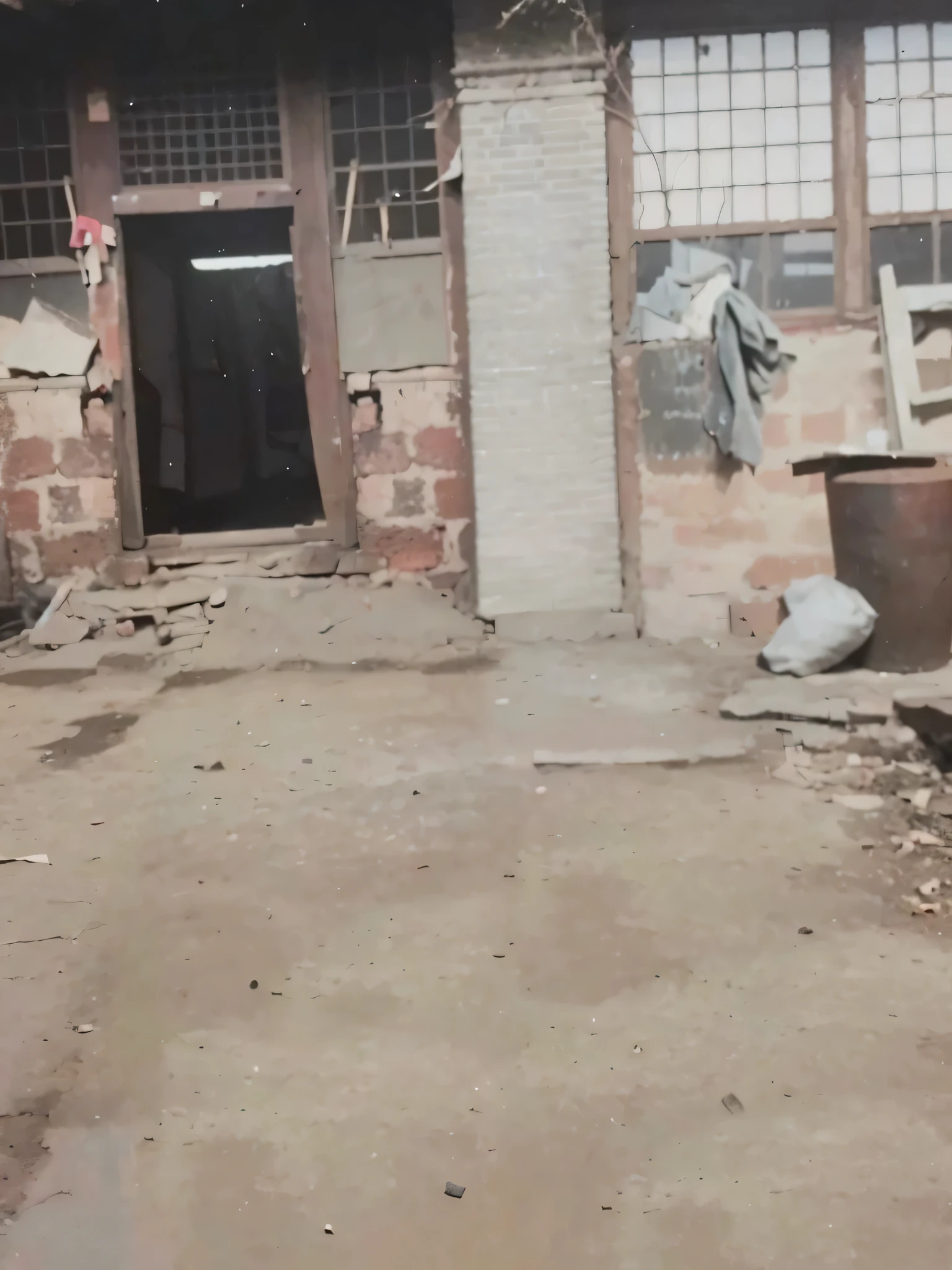 old house，land，Detailed color scan, OldColor photosgraph, OldColor photos, an abandoned courtyard, Grainy damaged photo, Color photos of the 1960s, place [ Chicago ( alley ) ], colorized 1 9 0 4 photo, Color photos, Background Image, Dirty street background, Color photosgraph