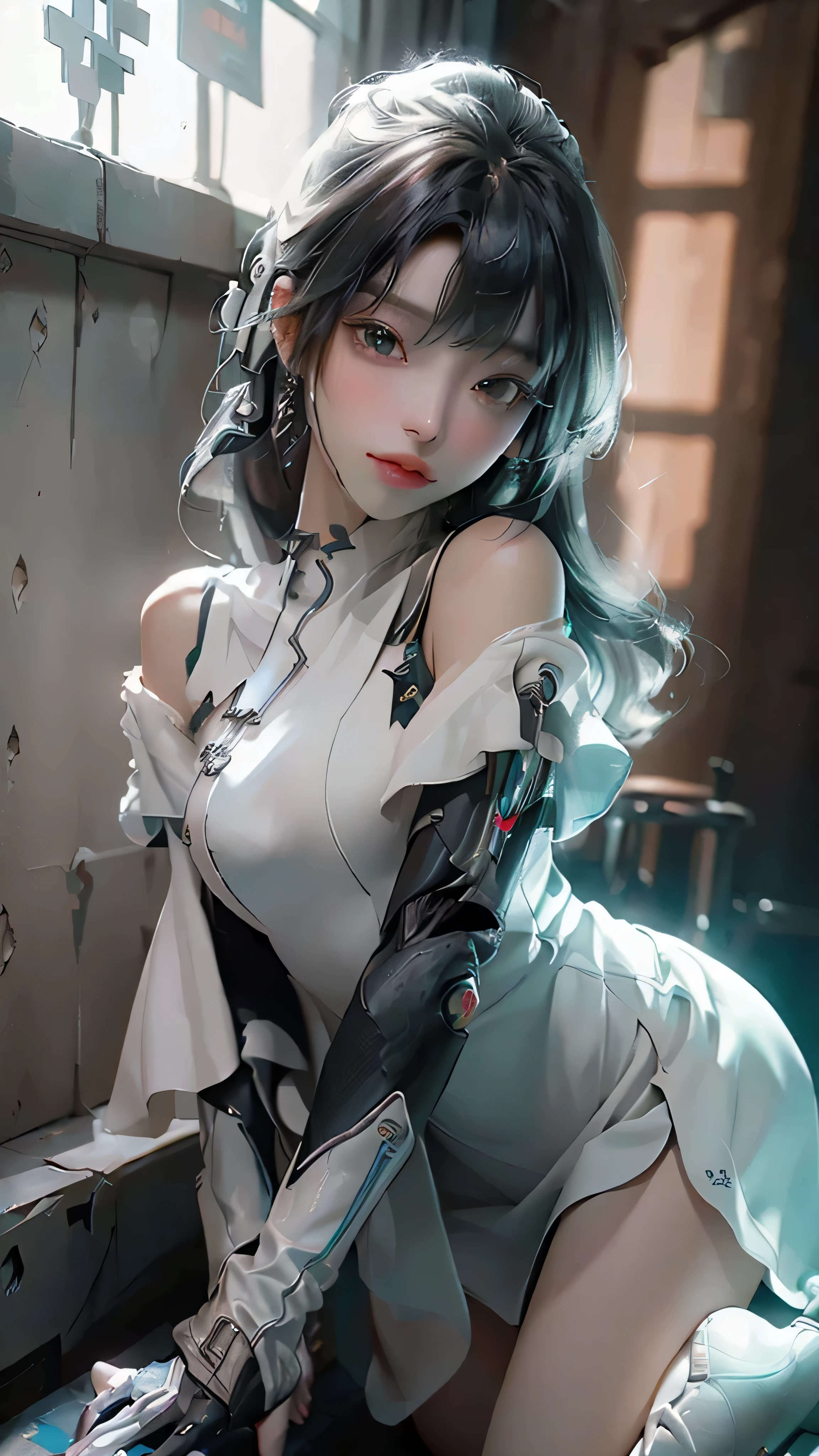 ((Best quality)), ((Masterpiece)), (Hinge:1.4), 3D, Portrait of a beautiful cyberpunk female,Human development report (High dynamic range),Ray tracing,Nvidia RTX,Ultra precise,Unrealistic 5,Subsurface dispersion,تركيب PBR,Post processing,Anisotropic filtration,Depth of field,Maximum clarity and sharpness,Multilayer materials,Albedo and mirror maps,Surface shading,Accurate simulation of the interaction between light matter,Ideal proportions,Delivering octane,Two-color lighting,Wide aperture,Low ISO,White balance,Rule of thirds,8K raw,