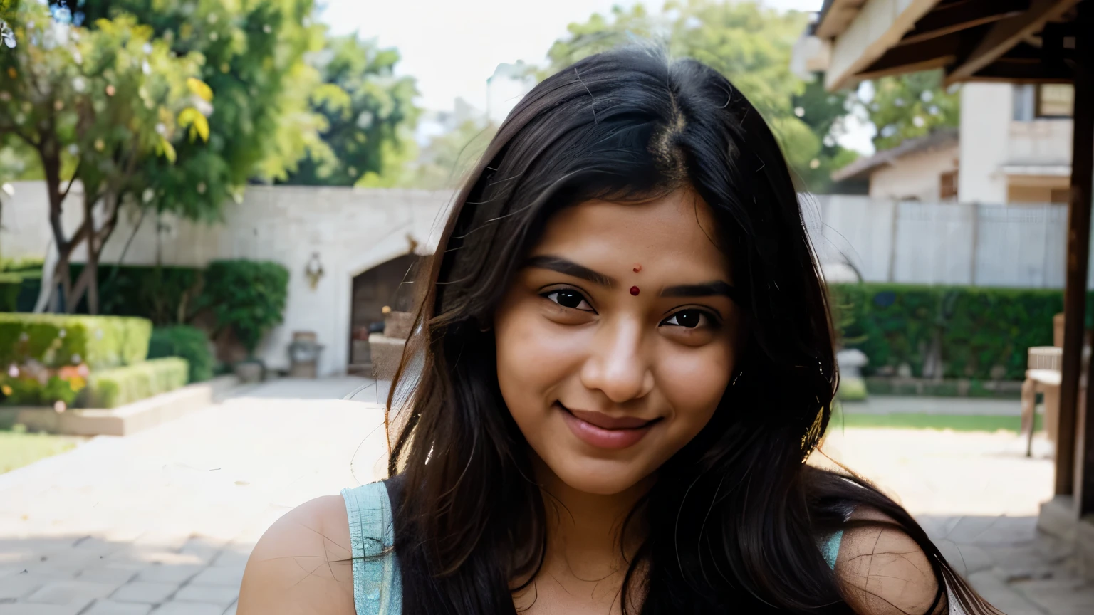 A beautiful Indian girl cute smile
