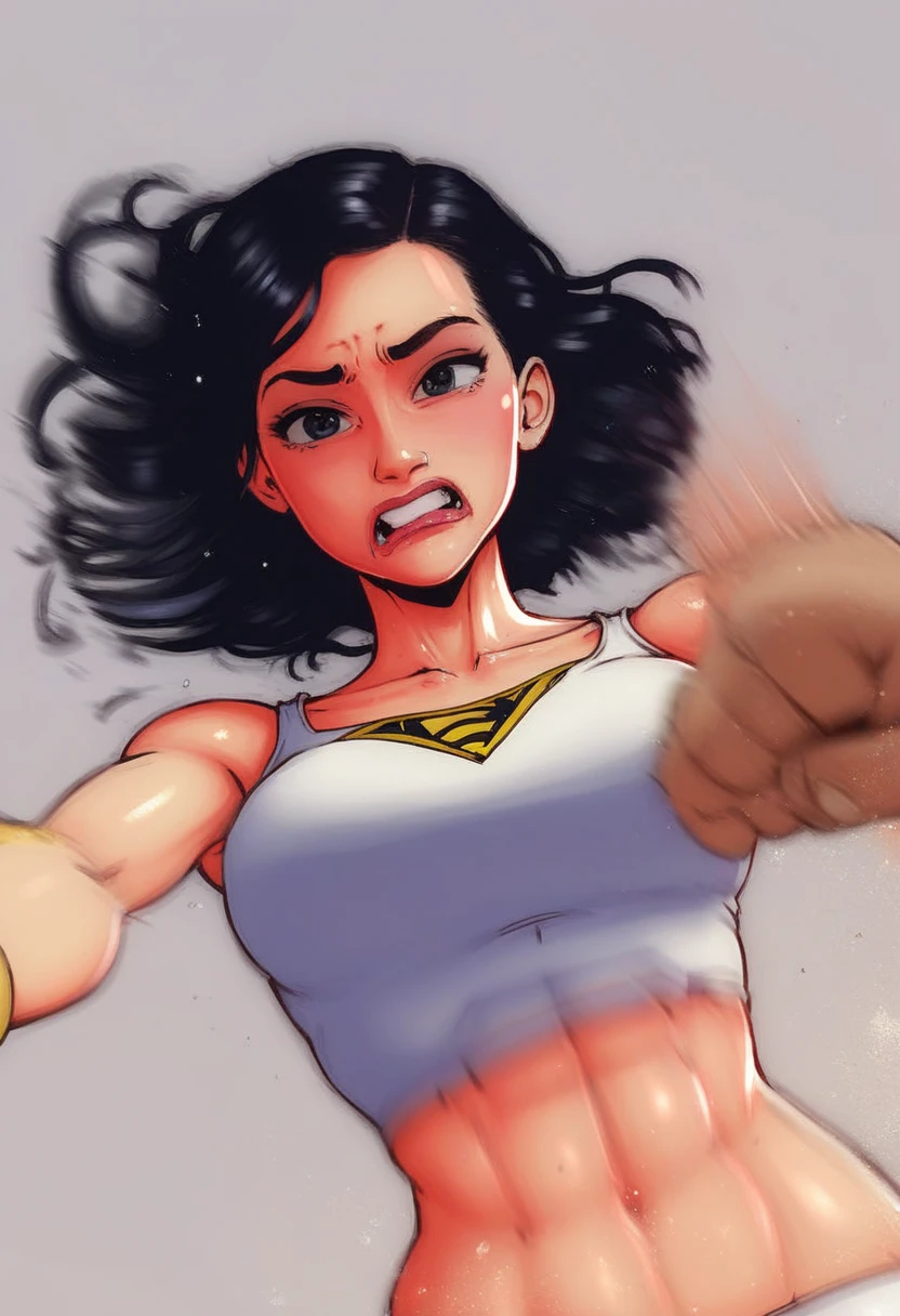 (masterpiece:1.3), (8k, Realistic, RAW Photos, highest quality: 1.4), Absurd, Charm, Ultra-high resolution, Ultra-realistic, Very detailed, Golden Ratio, (Realistic), (Best Shadow), Low contrast, (Complex:1.4), Side lighting, 8K, Beautiful Face, (Realistic Face), Beautiful hairstyle, Realistic eyes, Beautiful fine details, (Realistic Skin), Beautiful Skin, (One girl), ((Sasha Calle)), ((SUPER GIRL)), (Accurate hand and finger depiction), Supergirl Women, (Black Hair, Handsome Short:1.3), ((Looking up, Eyes closed)), (Flushing) , (Sweat), NSFW ((Double blowjob:1.2)), (fellatio), (deep throat), (Blowjob face), deep throat, ((Dripping saliva:1.0)), BREAK (2boy, 2penis:1.2), real penis, ((Thick penis:1.1)), ((Bust Shot)), ((Frontal perspective))