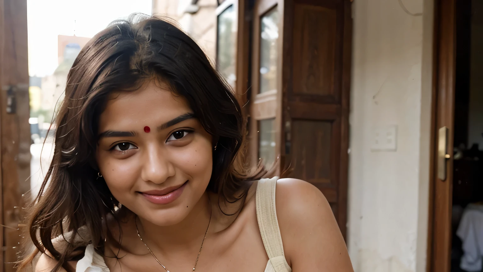 A beautiful Indian girl cute smile