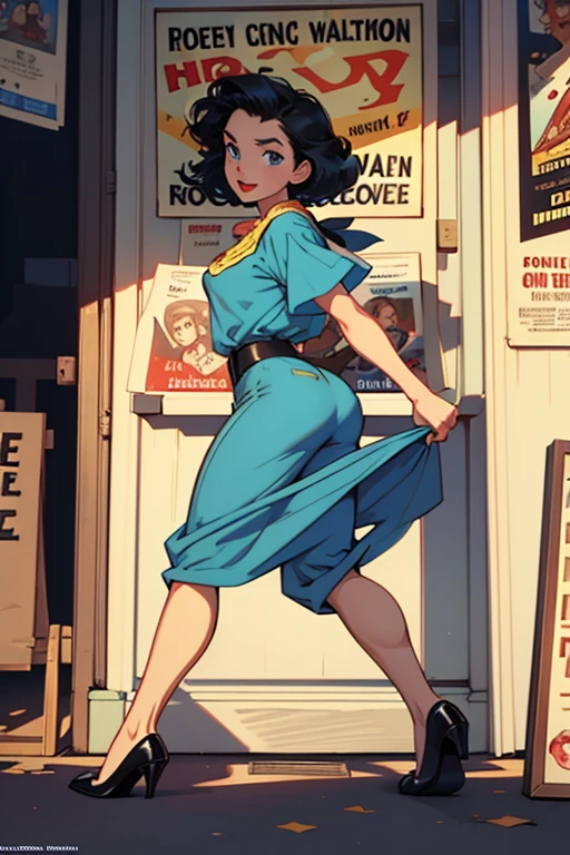 Cartoon story(((Old movie posters from the 30s))),(poster for),((charicature)),Disney Animation Art Style,tmasterpiece,super-fine,Ultra photo realsisim,Hyper-realistic,best qualtiy,8K,ultraclear,hight resolution