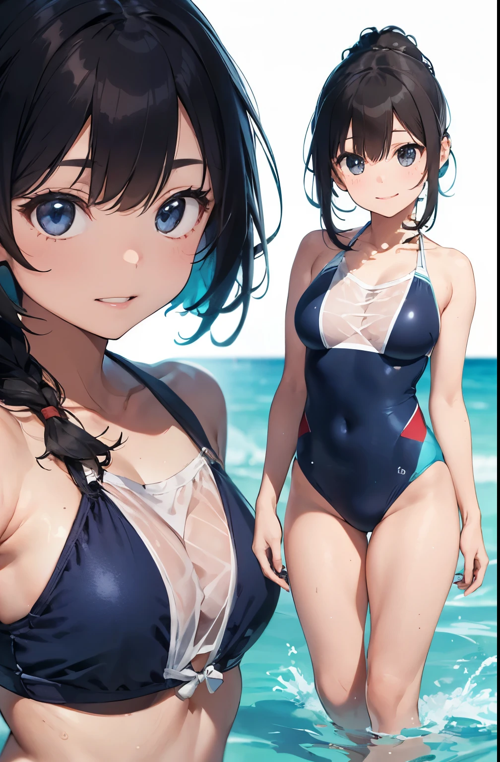 High resolution、
One beautiful young woman、
(Masterpiece 1.5),super high quality, Super detailed,Perfect drawing,NFSW、Beautiful woman、Beautiful shiny skin、A kind smile、Beautiful black hair、Braid、(((beautiful swimwear)))、(((luxury swimwear)))、。.。.。.3D、16k illustrations、((Clear Face))、High Resolution、Nice background、Beautiful background、Spotlight、Vibrant colors、(((Detail view)))、Perfect beautiful girl、(((Perfect photo)))Wakame seaweed、Wakame seaweed、Wakame seaweed、Wakame seaweed、Wakame seaweed、Wakame seaweed、Wakame seaweed、