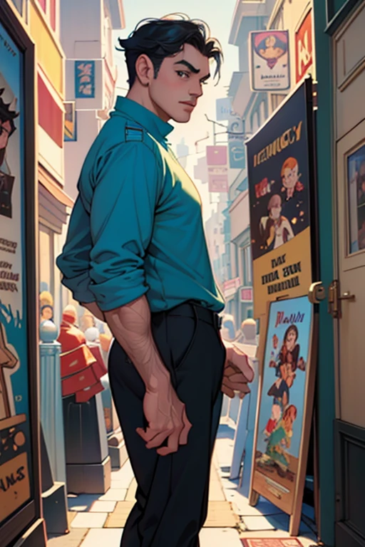 Cartoon story（（（Old movie posters from the 30s））），（poster for），（（charicature）），Disney Animation Art Style，tmasterpiece，super-fine，Ultra photo realsisim，Hyper-realistic，best qualtiy，8K，ultraclear，hight resolution