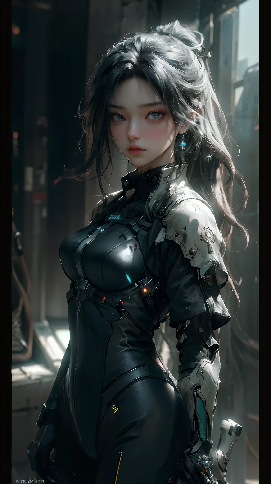 ((Best quality)), ((masterpiece)), (detailed:1.4), 3D, an image of a beautiful cyberpunk female,HDR (High Dynamic Range),Ray Tracing,NVIDIA RTX,Super-Resolution,Unreal 5,Subsurface scattering,PBR Texturing,Post-processing,Anisotropic Filtering,Depth-of-field,Maximum clarity and sharpness,Multi-layered textures,Albedo and Specular maps,Surface shading,Accurate simulation of light-material interaction,Perfect proportions,Octane Render,Two-tone lighting,Wide aperture,Low ISO,White balance,Rule of thirds,8K RAW,