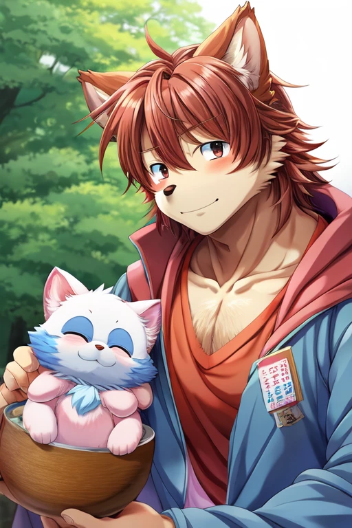 ((best quality)), ((masterpiece)), (detailed), perfect face, Bara Furry, Art by Rin Suzuka, Art by Sosuke Toka, Art by Nishiya Futoshi, art by Yusuke Matsuo, Art by Toshie Kawamura, art by Yoshihiko Umakoshi, Art by Yukiko Nakatani, art by Naoyuki Asano, perfect shading, soft shading, soft colors, vivid colors, pastel colors