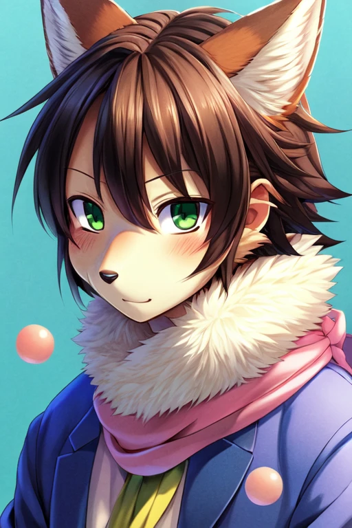 ((best quality)), ((masterpiece)), (detailed), perfect face, Furry, anthropomorphic Wolf, Russet fur, dark brown, dark green eyes, 6'1 and 173 lbs, by Rin Suzuka, Art by Sosuke Toka, Art by Nishiya Futoshi, art by Yusuke Matsuo, Art by Toshie Kawamura, art by Yoshihiko Umakoshi, Art by Yukiko Nakatani, art by Naoyuki Asano, perfect shading, soft shading, soft colors, vivid colors, pastel colors