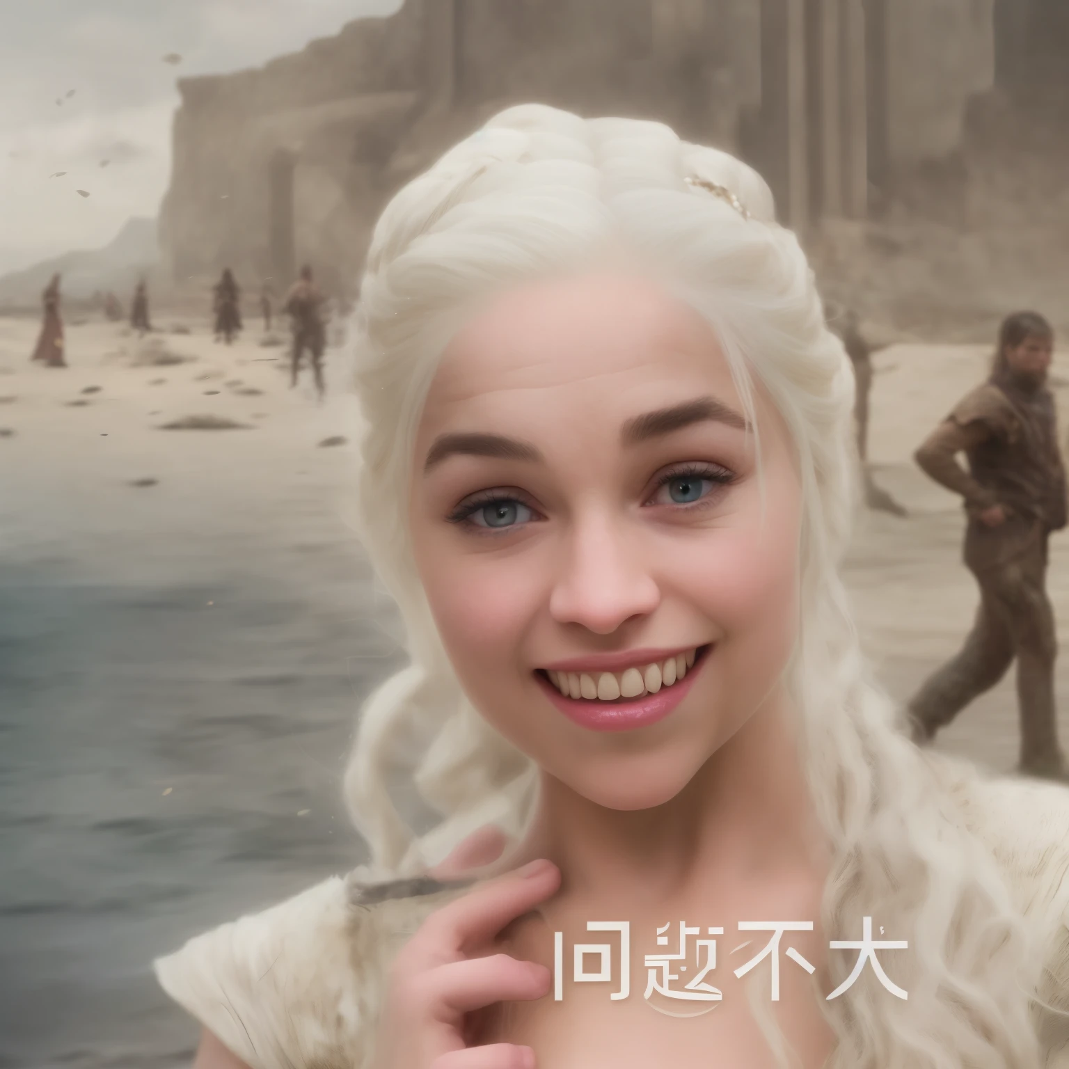 a professional photo, Women dressed as Daenerys Targaryen, Gorgeous, attractive, flirt, (((Visible all over the body))), Looking at the audience, portrait, photography, Delicate skin, Practical, photo-Practical, 8k, Very detailed, full length frame, High detail RAW color art, punching, Diffuse soft light, Shallow and deep, Sharp focus, Surrealism, Movie Lighting, Sharp focus photo, Ultra HD, HDR, Professional color grading, perfect shade, Analog photos, high quality, high resolution, Detail Enhancement, 8k, high resolution扫描, (Photographed by Nikon D800, 50mm ZEISS lens), spotlight,Remove text