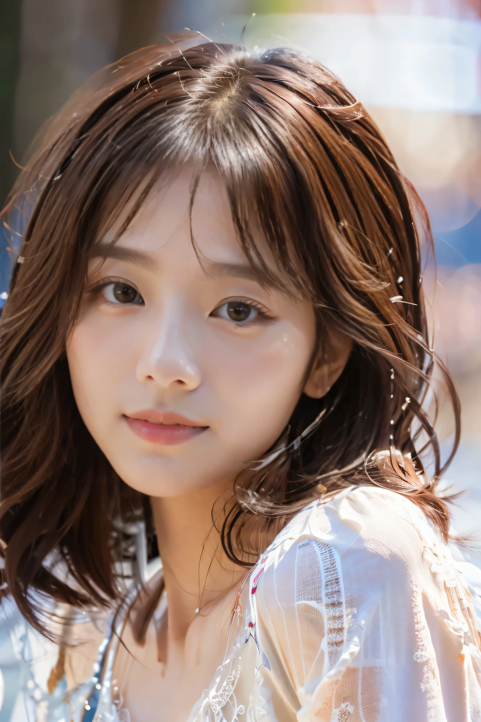 masterpiece, highest quality, Photorealistic, Very detailed, finely, High resolution, 8K Wallpaper, Professional, High level of detail, ((One 20-year-old girl:1.2)), Slender Japanese women,cute lips, Detailed clavicle, Mid-chest、Perfect Face, (Cute short hair:1.5), Chestnut Hair、Cute face、Sleeping on the bed、(see-through nightgown:1.5)、Perfect Professional Potion、((Complete head-to-toe coverage:1.5)、