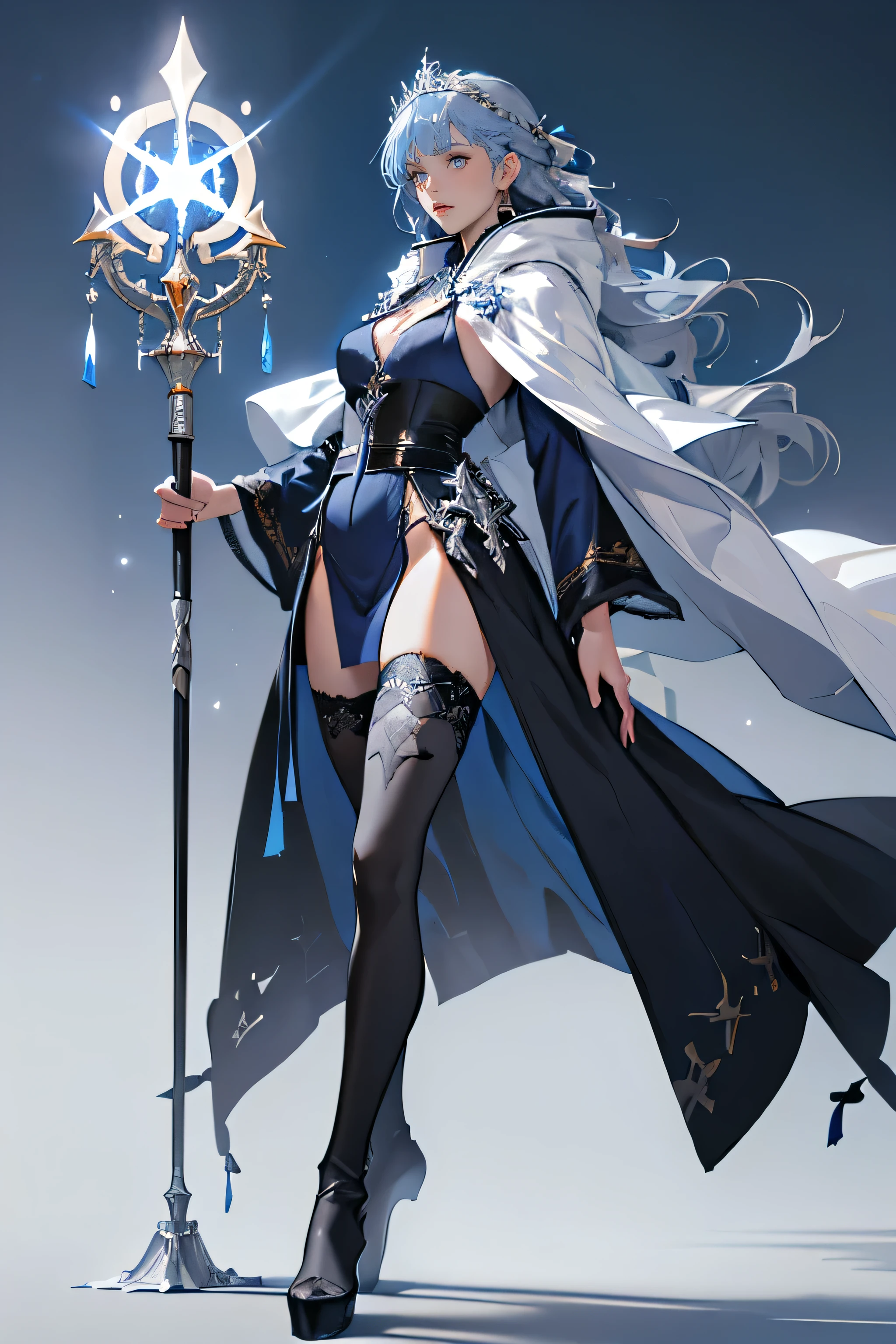 ((realisitic))、(masutepiece, Best Quality:1.5), Fractal Art, Silver Shorthair, Blue eyes, Spotlight, Sexy Pose, Beautiful girl doing pole dancing,